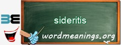 WordMeaning blackboard for sideritis